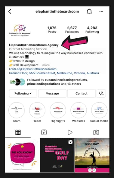 2. Adding Keywords to Your Instagram Profile Name