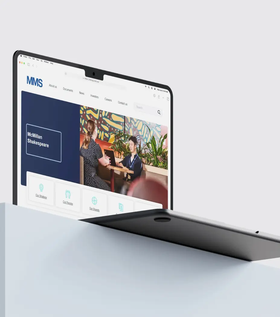 A professionally designed business website representing the work of a custom website design and development company creating user-friendly experience.